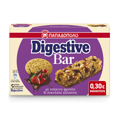 Papadopoulos Digestive Bar with Red Fruits & Milk Chocolate