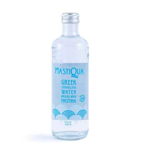 MASTIQUA GREEK SPARKLING WATER WITH MASTIHA 330ML GLASS BOTTLE